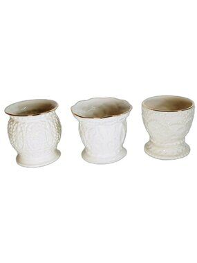 Set of 3 Beaded Tea Light Votive Candle Holders Classic Style Decorative Accents